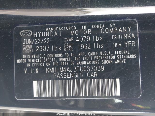 Photo 8 VIN: KMHLM4AJ3PU037039 - HYUNDAI ELANTRA 