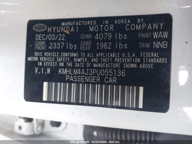 Photo 8 VIN: KMHLM4AJ3PU055136 - HYUNDAI ELANTRA HYBRID 