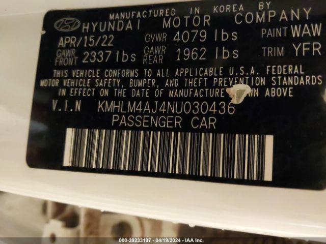 Photo 8 VIN: KMHLM4AJ4NU030436 - HYUNDAI ELANTRA 