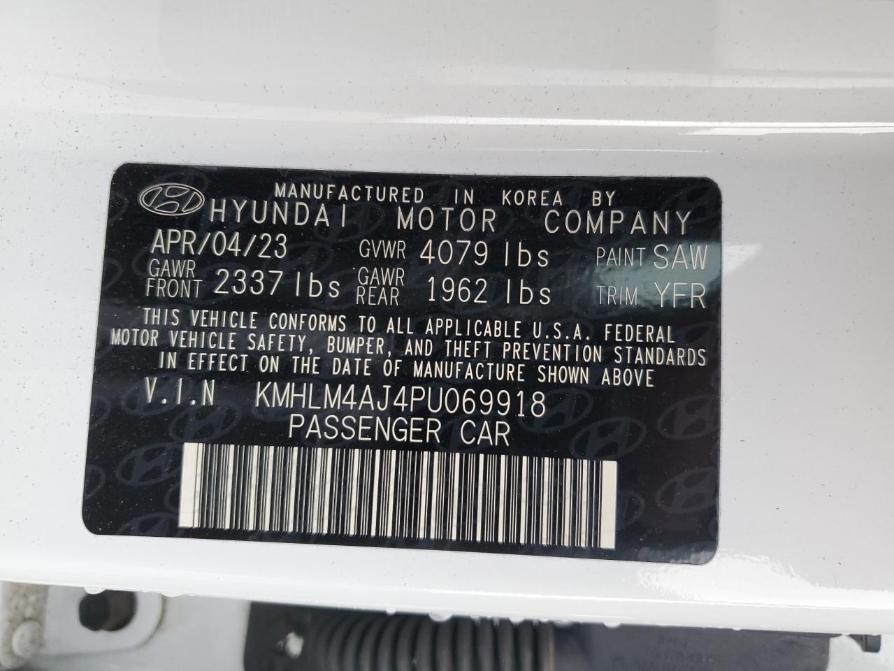 Photo 12 VIN: KMHLM4AJ4PU069918 - HYUNDAI ELANTRA 