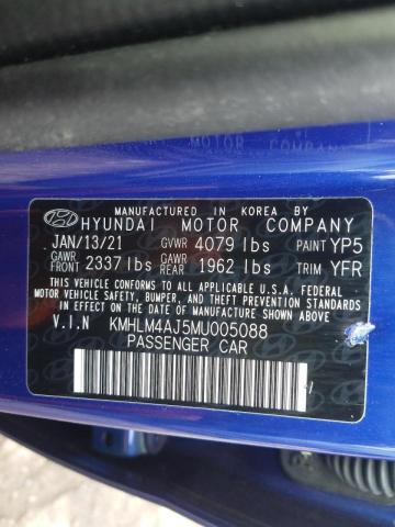 Photo 9 VIN: KMHLM4AJ5MU005088 - HYUNDAI ELANTRA BL 