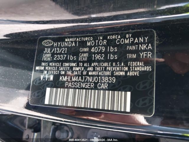 Photo 8 VIN: KMHLM4AJ7NU013839 - HYUNDAI ELANTRA 