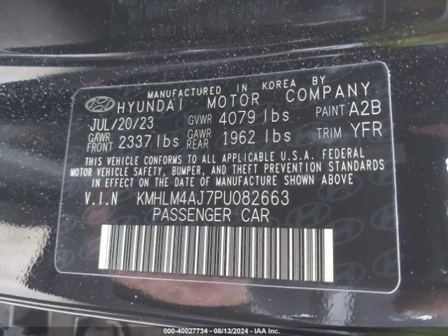 Photo 8 VIN: KMHLM4AJ7PU082663 - HYUNDAI ELANTRA 