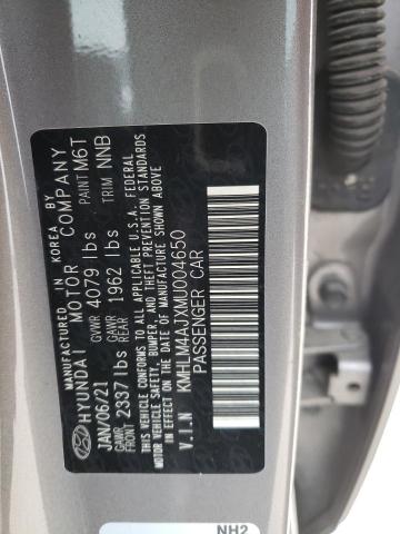 Photo 12 VIN: KMHLM4AJXMU004650 - HYUNDAI ELANTRA 