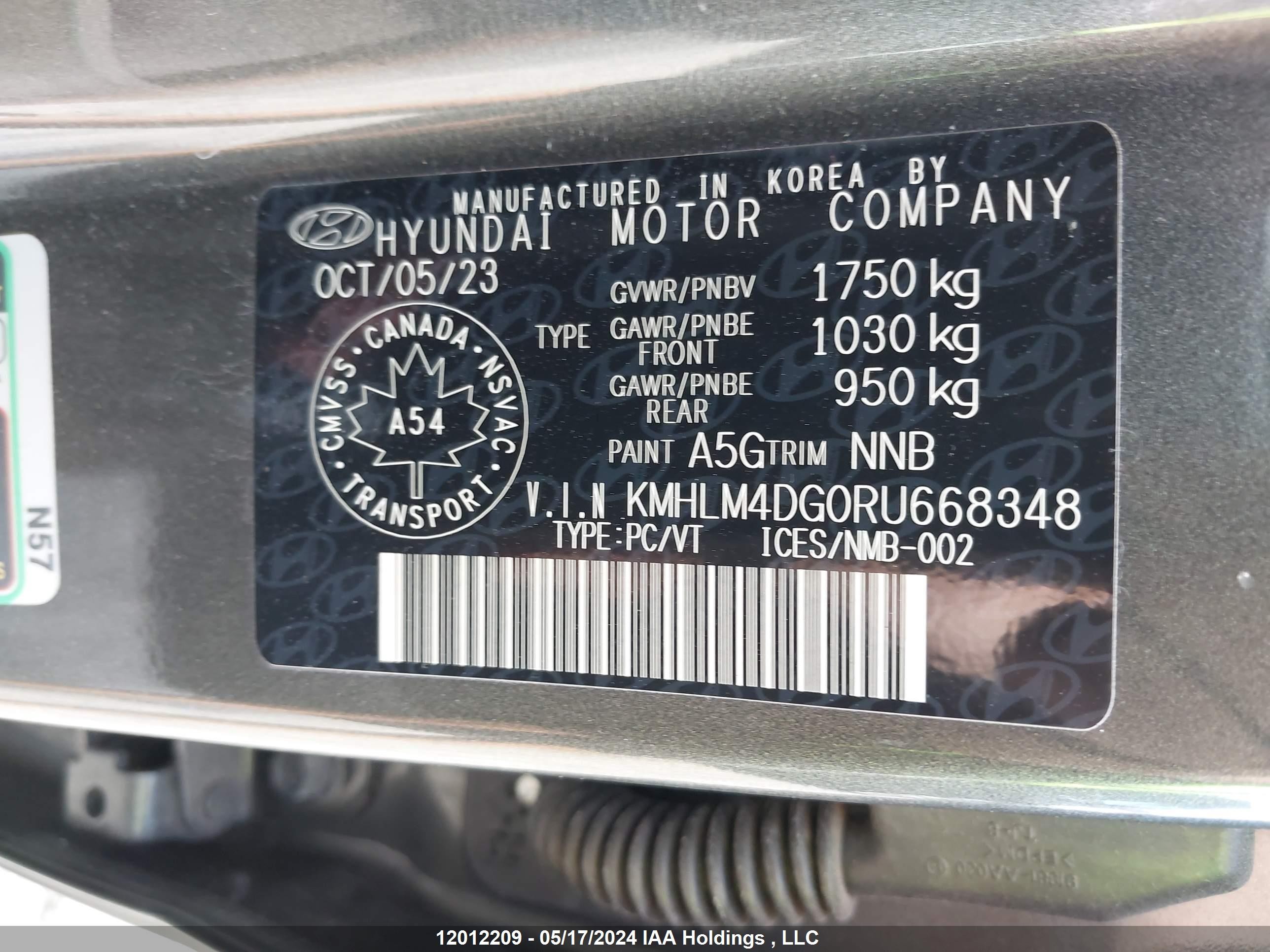 Photo 8 VIN: KMHLM4DG0RU668348 - HYUNDAI ELANTRA 