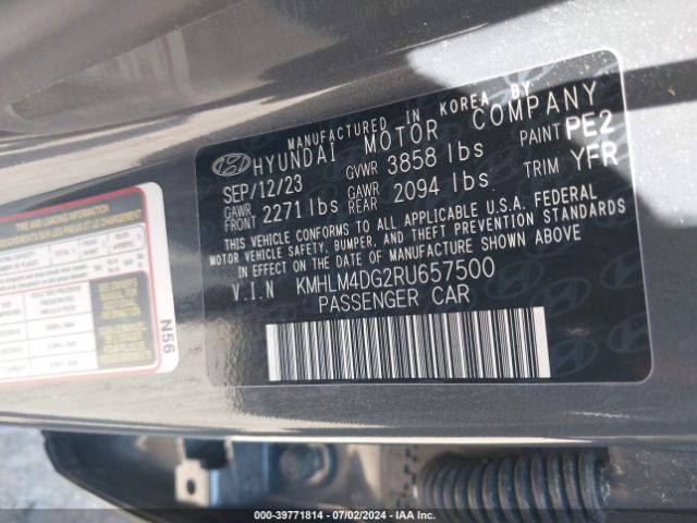 Photo 8 VIN: KMHLM4DG2RU657500 - HYUNDAI ELANTRA 