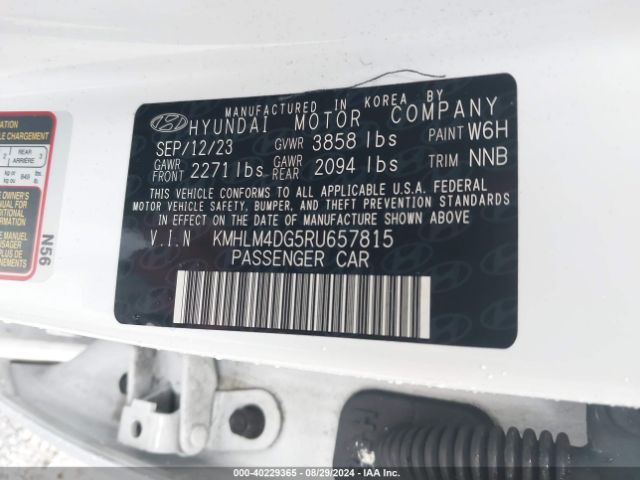 Photo 8 VIN: KMHLM4DG5RU657815 - HYUNDAI ELANTRA 