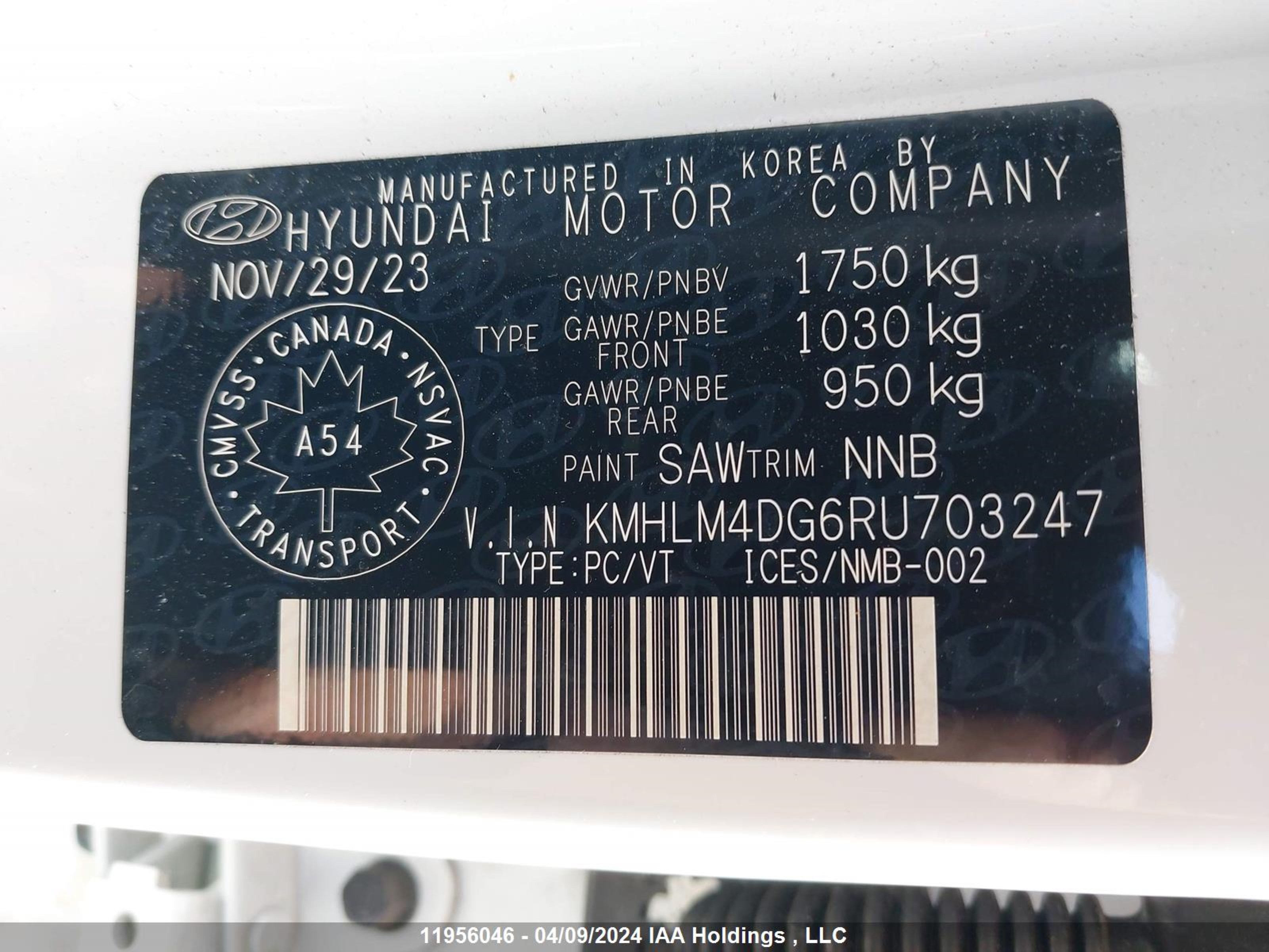 Photo 8 VIN: KMHLM4DG6RU703247 - HYUNDAI ELANTRA 