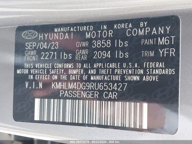 Photo 8 VIN: KMHLM4DG9RU653427 - HYUNDAI ELANTRA 