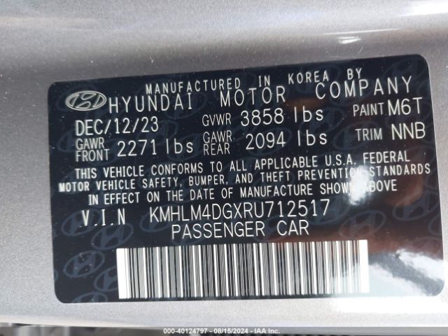 Photo 8 VIN: KMHLM4DGXRU712517 - HYUNDAI ELANTRA 