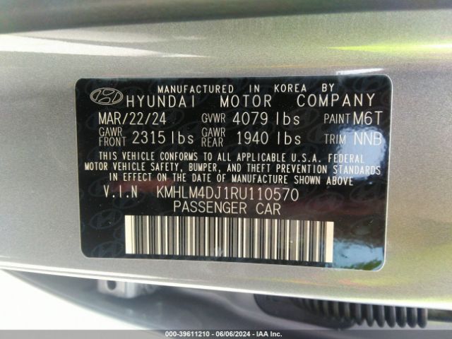 Photo 8 VIN: KMHLM4DJ1RU110570 - HYUNDAI ELANTRA 