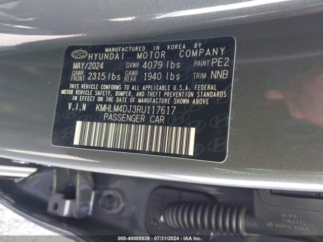 Photo 8 VIN: KMHLM4DJ3RU117617 - HYUNDAI ELANTRA 