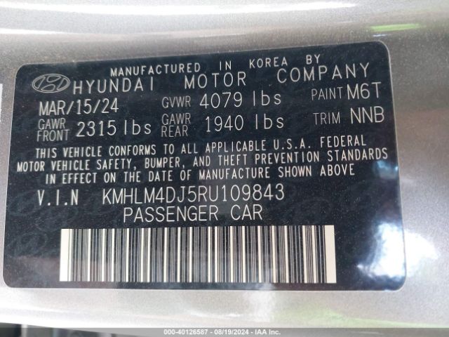 Photo 8 VIN: KMHLM4DJ5RU109843 - HYUNDAI ELANTRA 