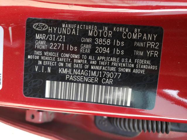 Photo 11 VIN: KMHLN4AG1MU179077 - HYUNDAI ELANTRA SE 