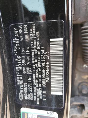 Photo 12 VIN: KMHLN4AG2MU163549 - HYUNDAI ELANTRA SE 