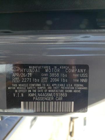 Photo 9 VIN: KMHLN4AG6MU191869 - HYUNDAI ELANTRA SE 