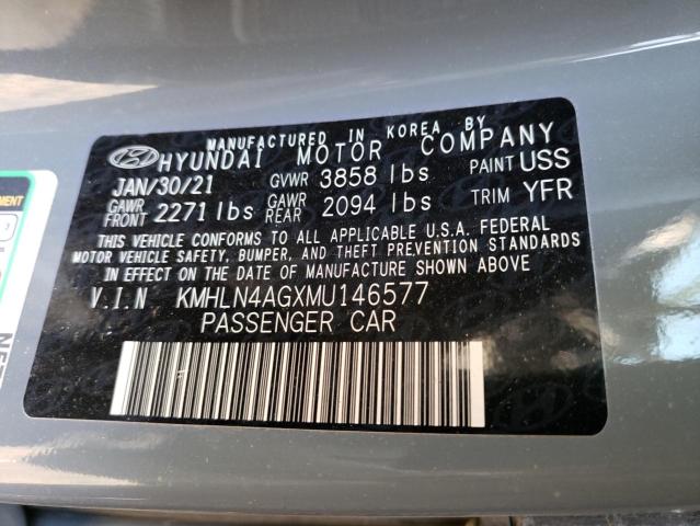 Photo 11 VIN: KMHLN4AGXMU146577 - HYUNDAI ELANTRA SE 