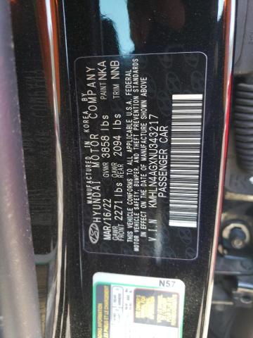 Photo 11 VIN: KMHLN4AGXNU343217 - HYUNDAI ELANTRA 