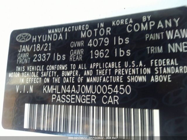 Photo 8 VIN: KMHLN4AJ0MU005450 - HYUNDAI ELANTRA HYBRID 