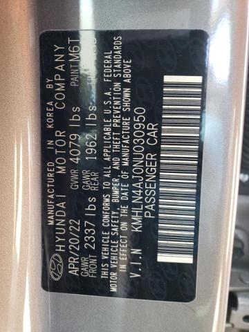 Photo 11 VIN: KMHLN4AJ0NU030950 - HYUNDAI ELANTRA 