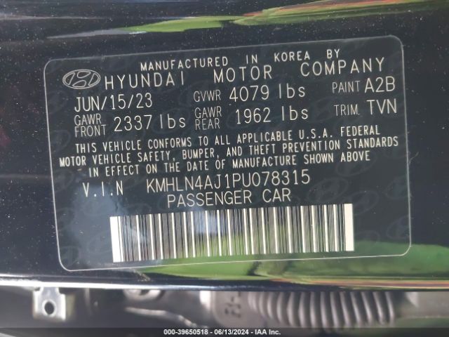 Photo 8 VIN: KMHLN4AJ1PU078315 - HYUNDAI ELANTRA 