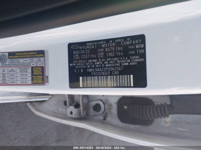 Photo 8 VIN: KMHLN4AJ2PU042567 - HYUNDAI ELANTRA 