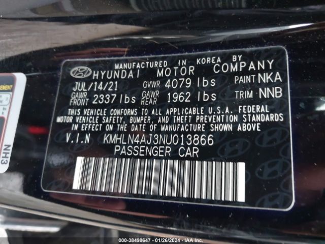 Photo 8 VIN: KMHLN4AJ3NU013866 - HYUNDAI ELANTRA HYBRID 