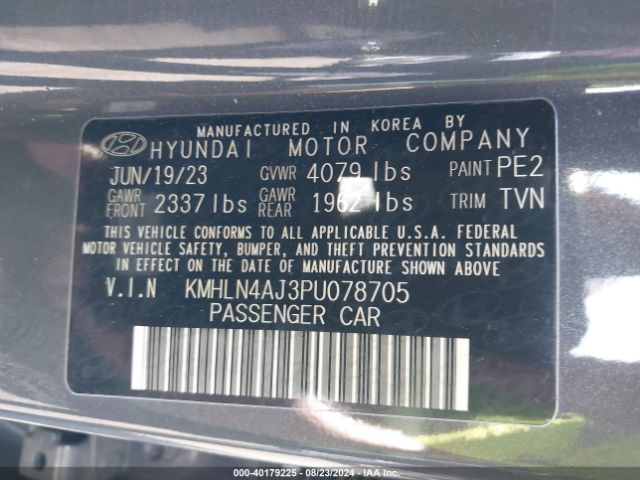 Photo 8 VIN: KMHLN4AJ3PU078705 - HYUNDAI ELANTRA 