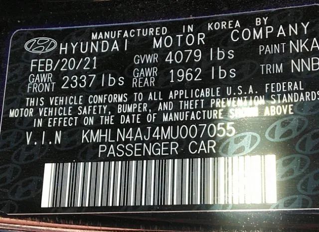 Photo 8 VIN: KMHLN4AJ4MU007055 - HYUNDAI ELANTRA HYBRID 