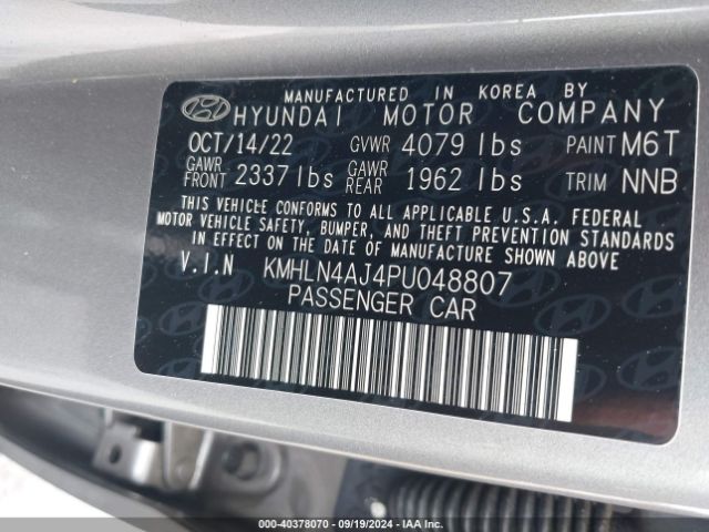 Photo 8 VIN: KMHLN4AJ4PU048807 - HYUNDAI ELANTRA 