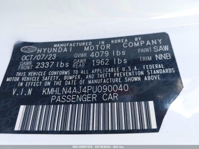 Photo 8 VIN: KMHLN4AJ4PU090040 - HYUNDAI ELANTRA HYBRID 