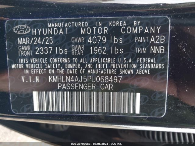 Photo 8 VIN: KMHLN4AJ5PU068497 - HYUNDAI ELANTRA 