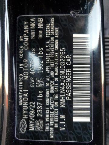 Photo 11 VIN: KMHLN4AJ6NU032265 - HYUNDAI ELANTRA LI 