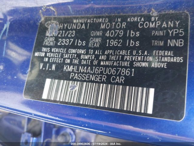 Photo 8 VIN: KMHLN4AJ6PU067861 - HYUNDAI ELANTRA 