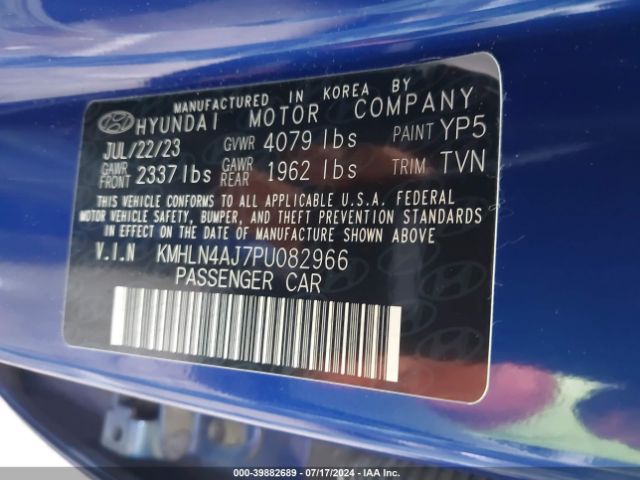 Photo 8 VIN: KMHLN4AJ7PU082966 - HYUNDAI ELANTRA HYBRID 