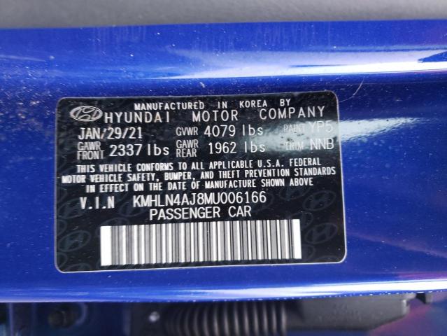 Photo 11 VIN: KMHLN4AJ8MU006166 - HYUNDAI ELANTRA LI 