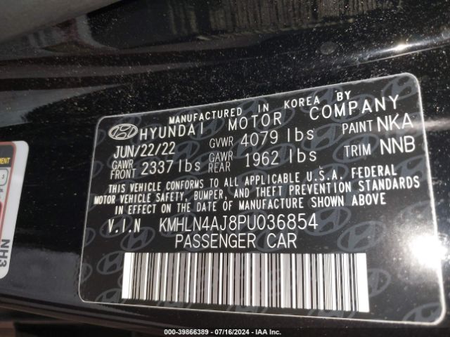 Photo 8 VIN: KMHLN4AJ8PU036854 - HYUNDAI ELANTRA 