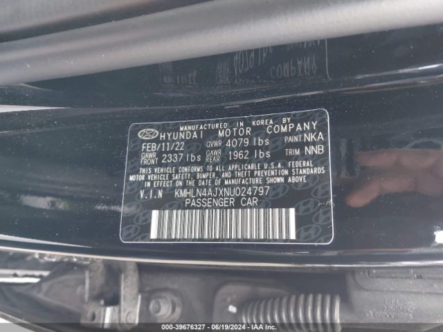 Photo 8 VIN: KMHLN4AJXNU024797 - HYUNDAI ELANTRA 