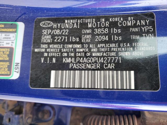 Photo 12 VIN: KMHLP4AG0PU427771 - HYUNDAI ELANTRA 