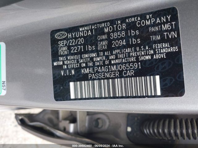 Photo 8 VIN: KMHLP4AG1MU065591 - HYUNDAI ELANTRA 