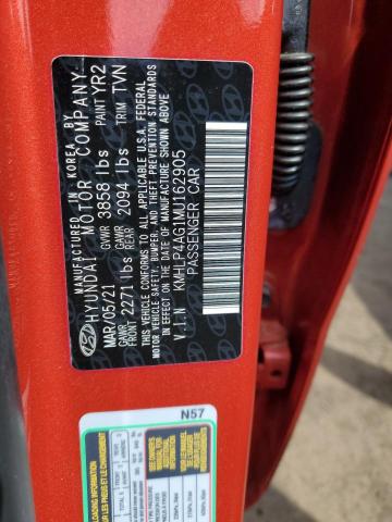 Photo 11 VIN: KMHLP4AG1MU162905 - HYUNDAI ELANTRA LI 