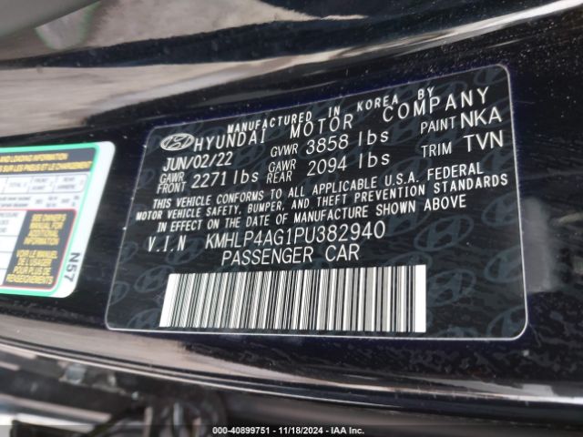 Photo 8 VIN: KMHLP4AG1PU382940 - HYUNDAI ELANTRA 