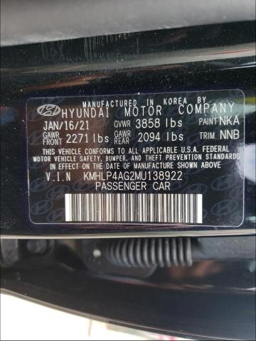 Photo 9 VIN: KMHLP4AG2MU138922 - HYUNDAI ELANTRA LI 