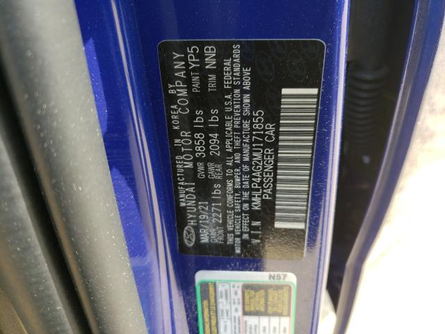 Photo 9 VIN: KMHLP4AG2MU171855 - HYUNDAI ELANTRA LI 