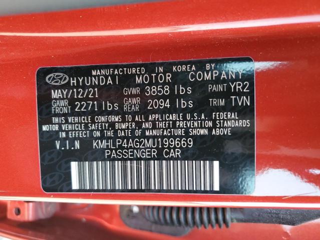 Photo 11 VIN: KMHLP4AG2MU199669 - HYUNDAI ELANTRA LI 