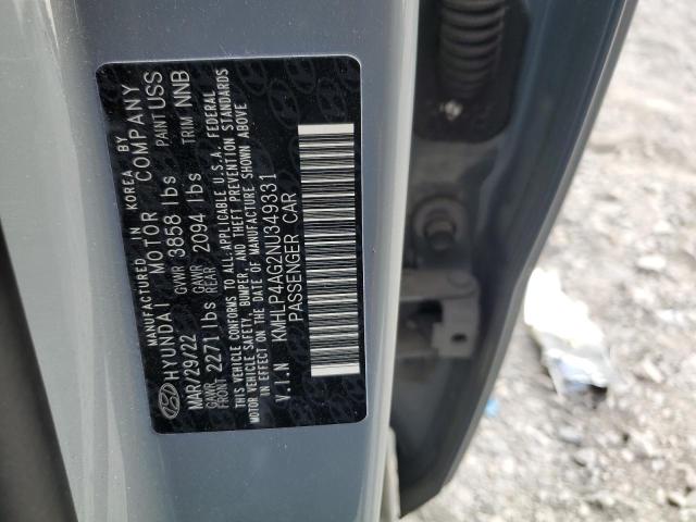 Photo 11 VIN: KMHLP4AG2NU349331 - HYUNDAI ELANTRA 