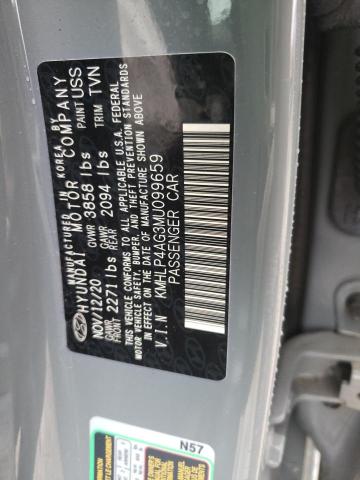 Photo 12 VIN: KMHLP4AG3MU099659 - HYUNDAI ELANTRA LI 