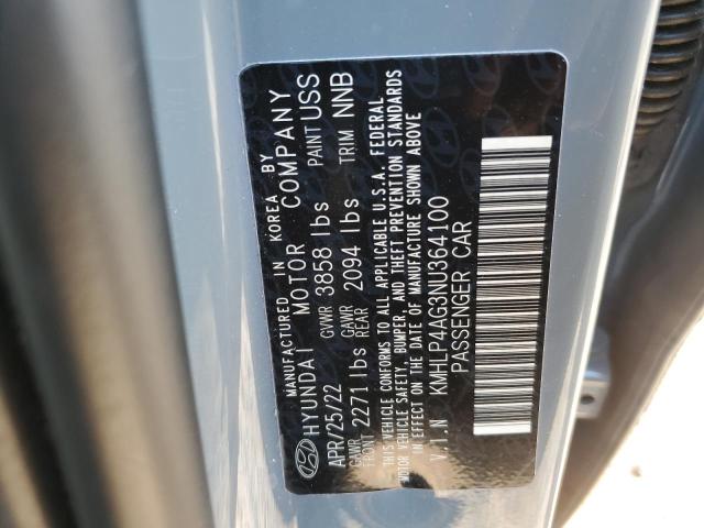 Photo 11 VIN: KMHLP4AG3NU364100 - HYUNDAI ELANTRA 