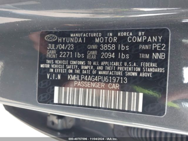 Photo 8 VIN: KMHLP4AG4PU619713 - HYUNDAI ELANTRA 