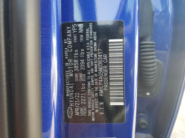 Photo 11 VIN: KMHLP4AG5NU363417 - HYUNDAI ELANTRA LI 